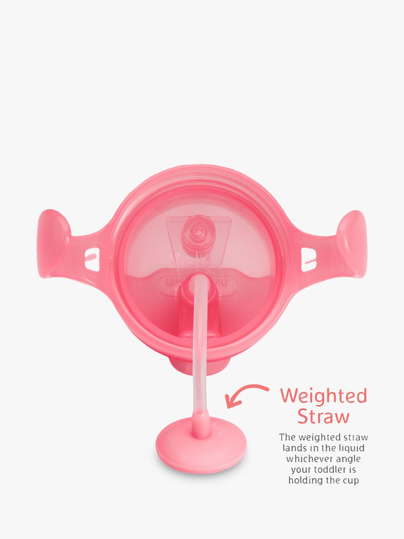 Munchkin weighted straw trainer cup pack of 2 pink purple 10oz (British brand)