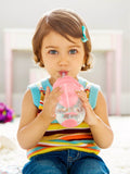 Munchkin weighted straw trainer cup pack of 2 pink purple 10oz (British brand)