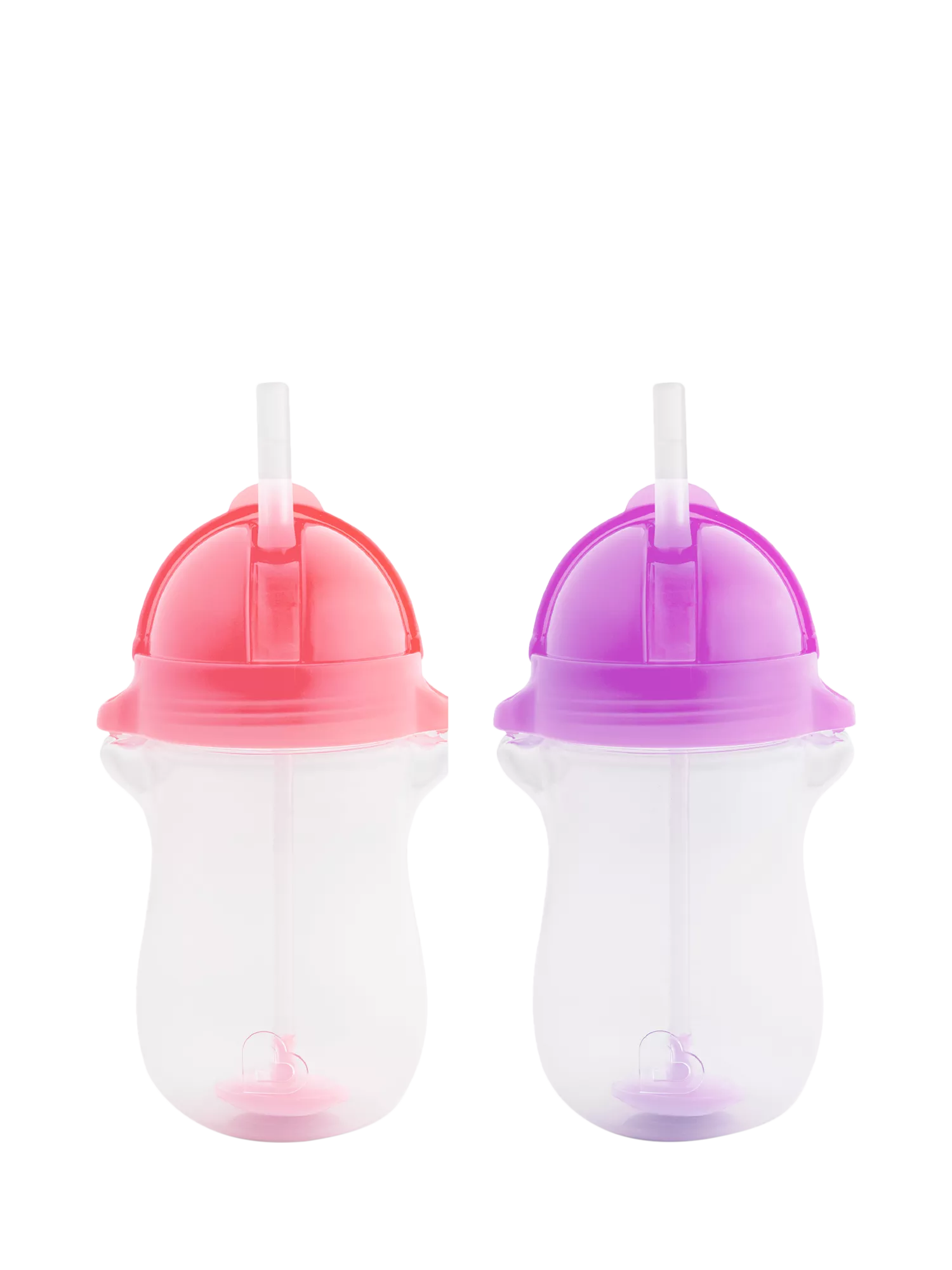 Munchkin weighted straw trainer cup pack of 2 pink purple 10oz (British brand)