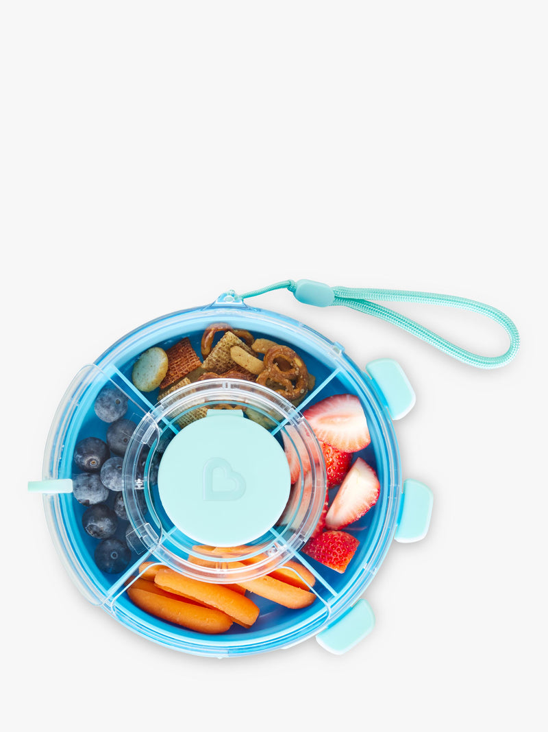 Munchkin snack container Blue Green (British brand)