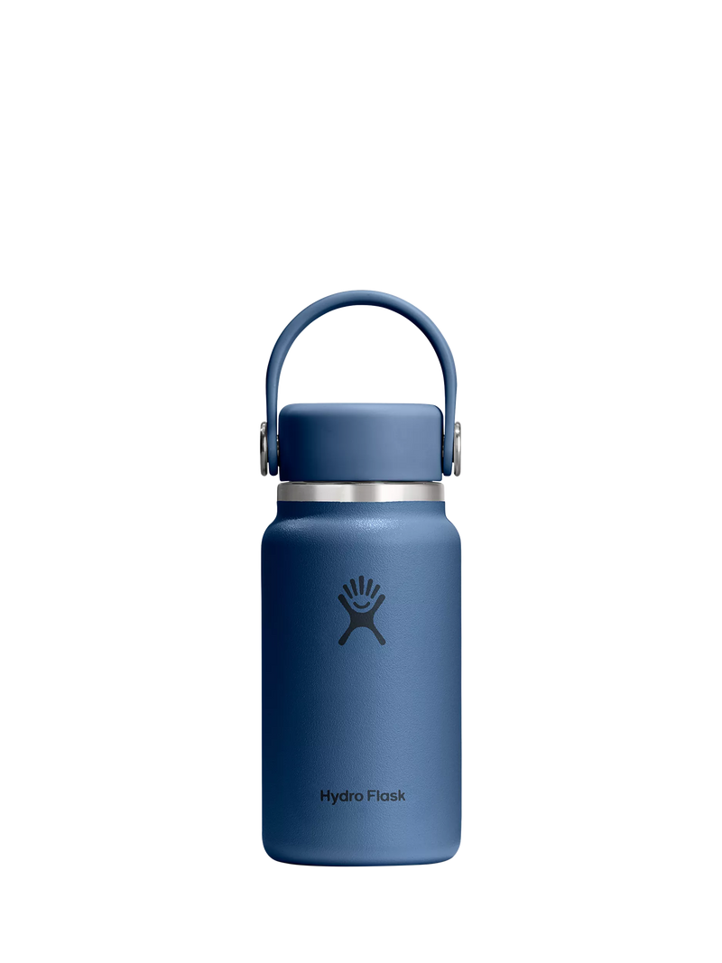 Micro Hydro Double Wall Vacuum Insulated Stainless Steel Drinks Bottle with Removable Strap, 200ml, Harbor Blue