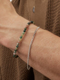 BARTLETT LONDON men's duo bracelet set silver, imported from the UK