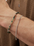 BARTLETT LONDON men's duo bracelet set silver, imported from the UK