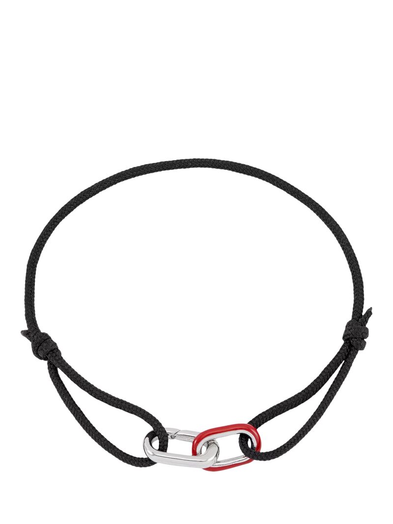 BARTLETT LONDON double link cord bracelet silver, UK version