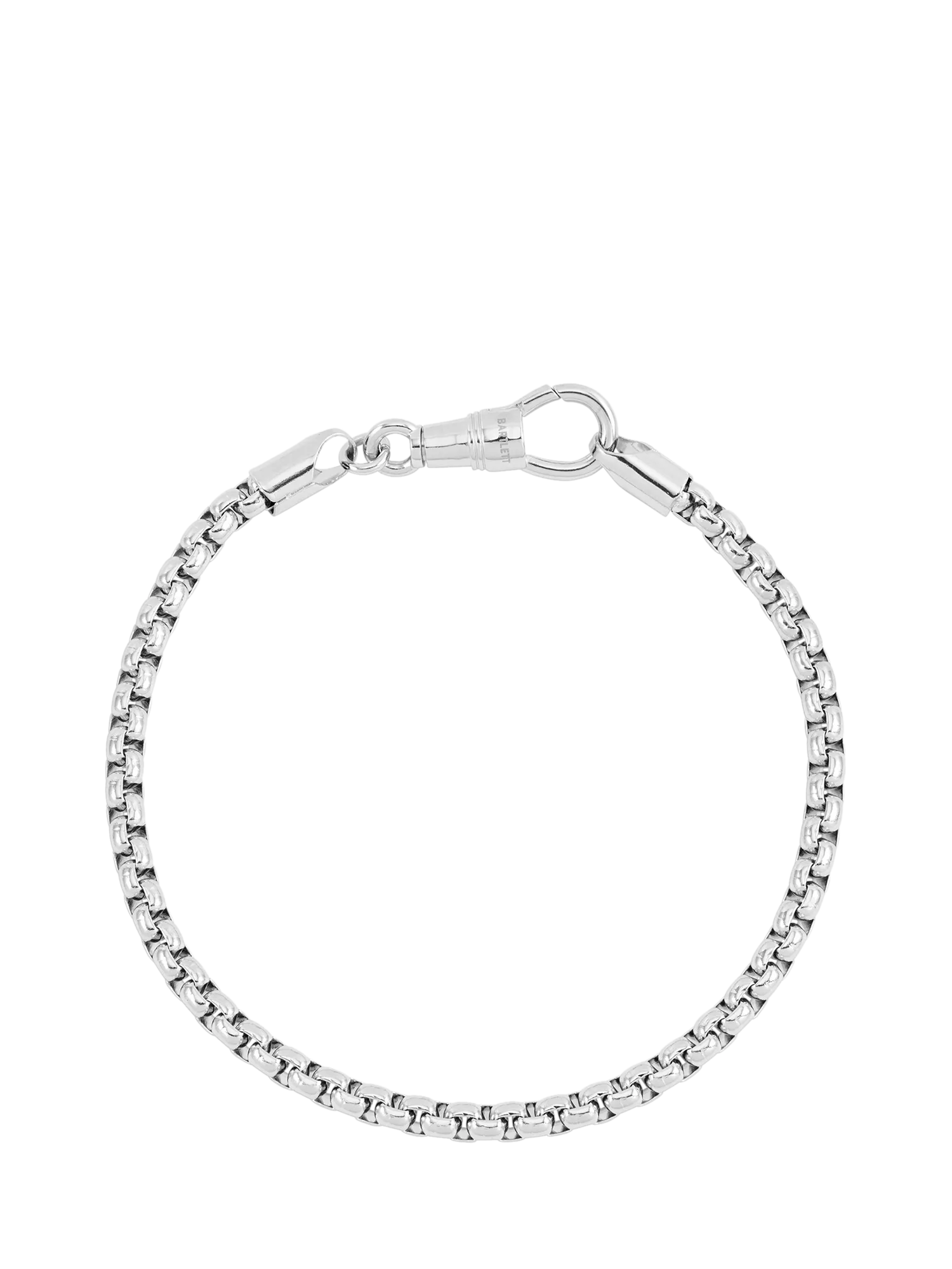 Bartlett London chunky rounded box chain bracelet silver, UK version