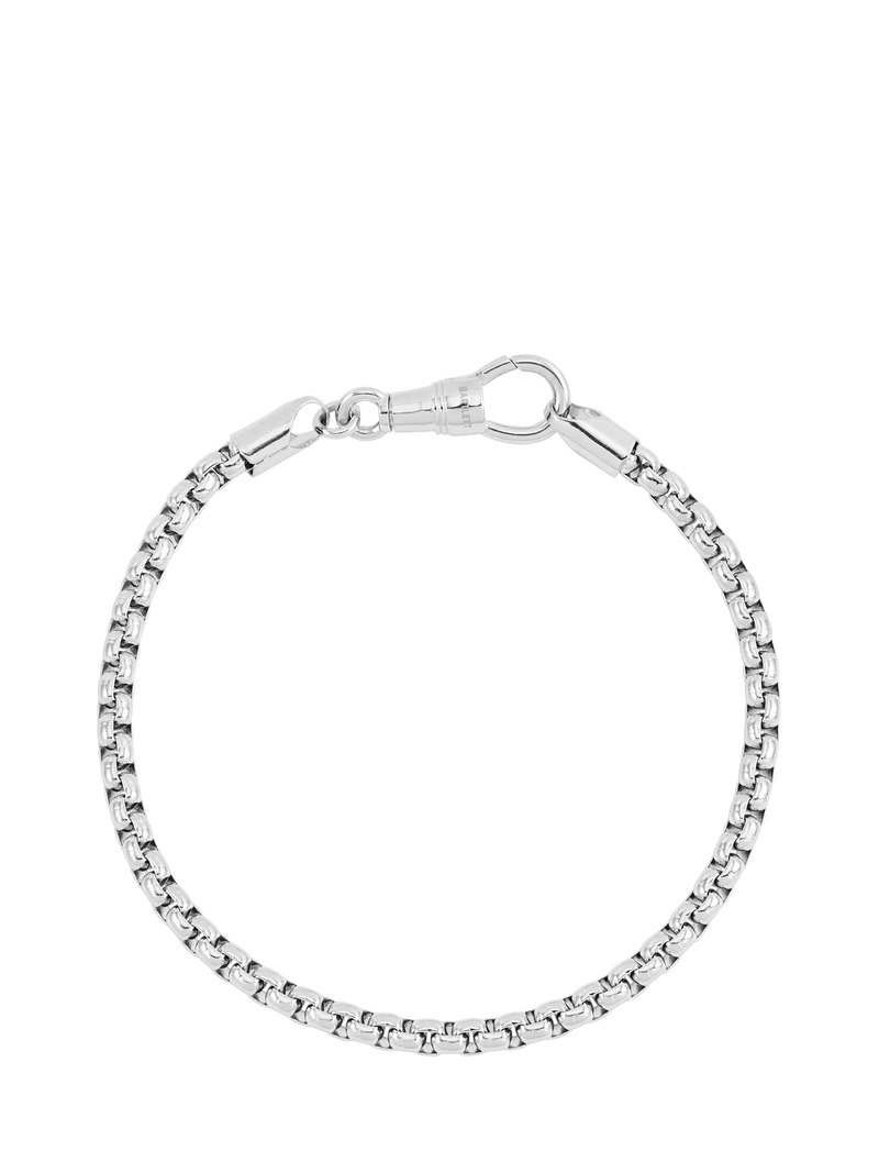 Bartlett London chunky rounded box chain bracelet silver, UK version