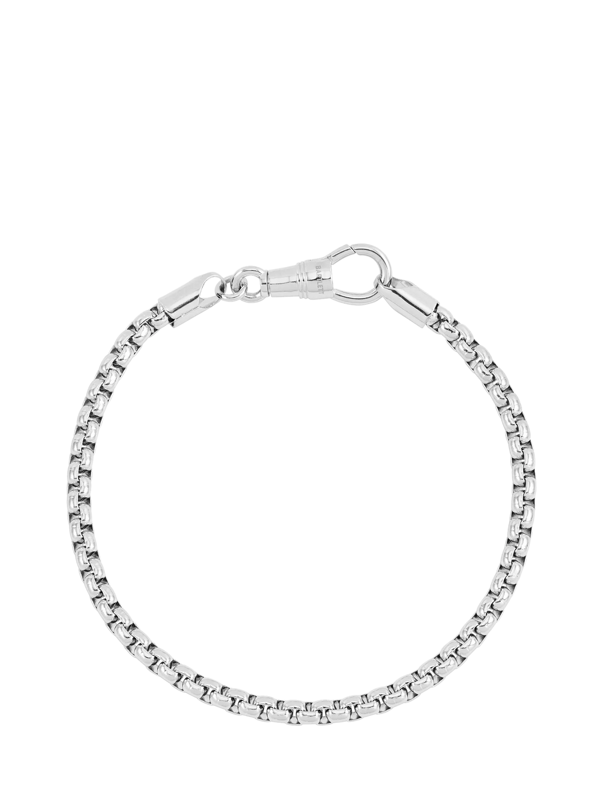 Bartlett London chunky rounded box chain bracelet silver, UK version