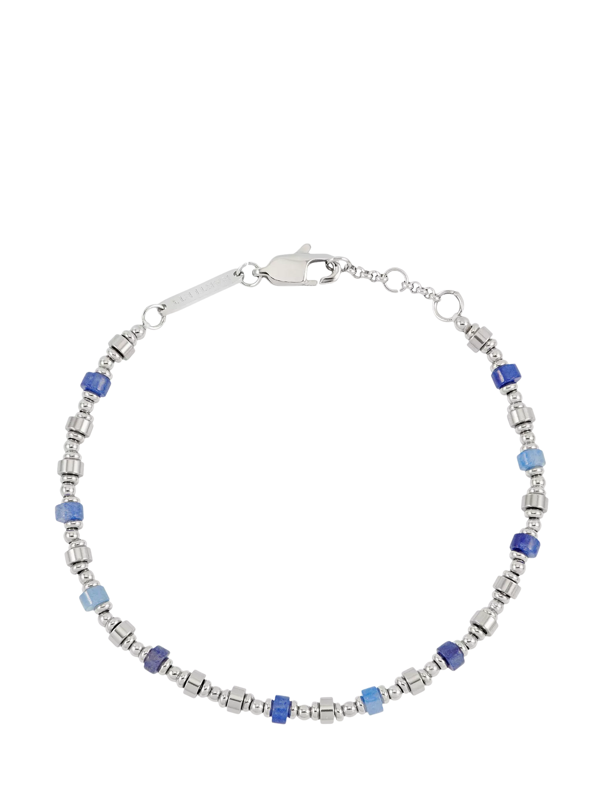 BARTLETT LONDON lapis heishi beaded bracelet silver - British product