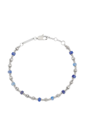 BARTLETT LONDON lapis heishi beaded bracelet silver - British product