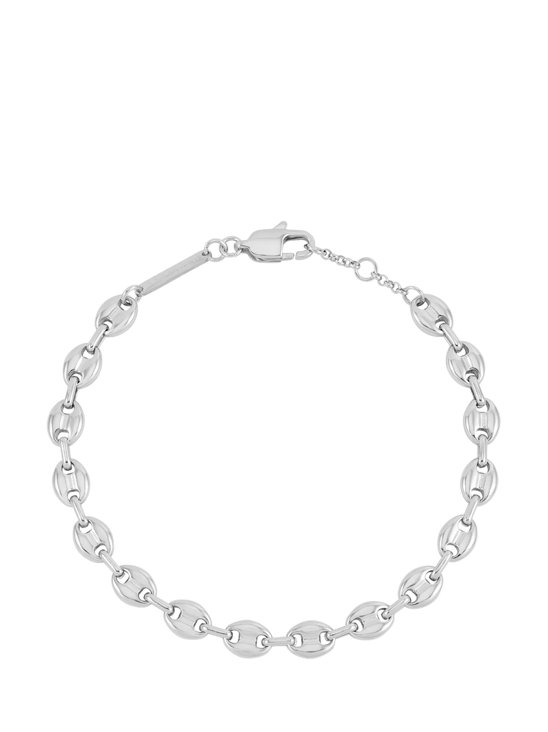 BARTLETT LONDON Mariner chain bracelet in silver tone 19cm, UK version
