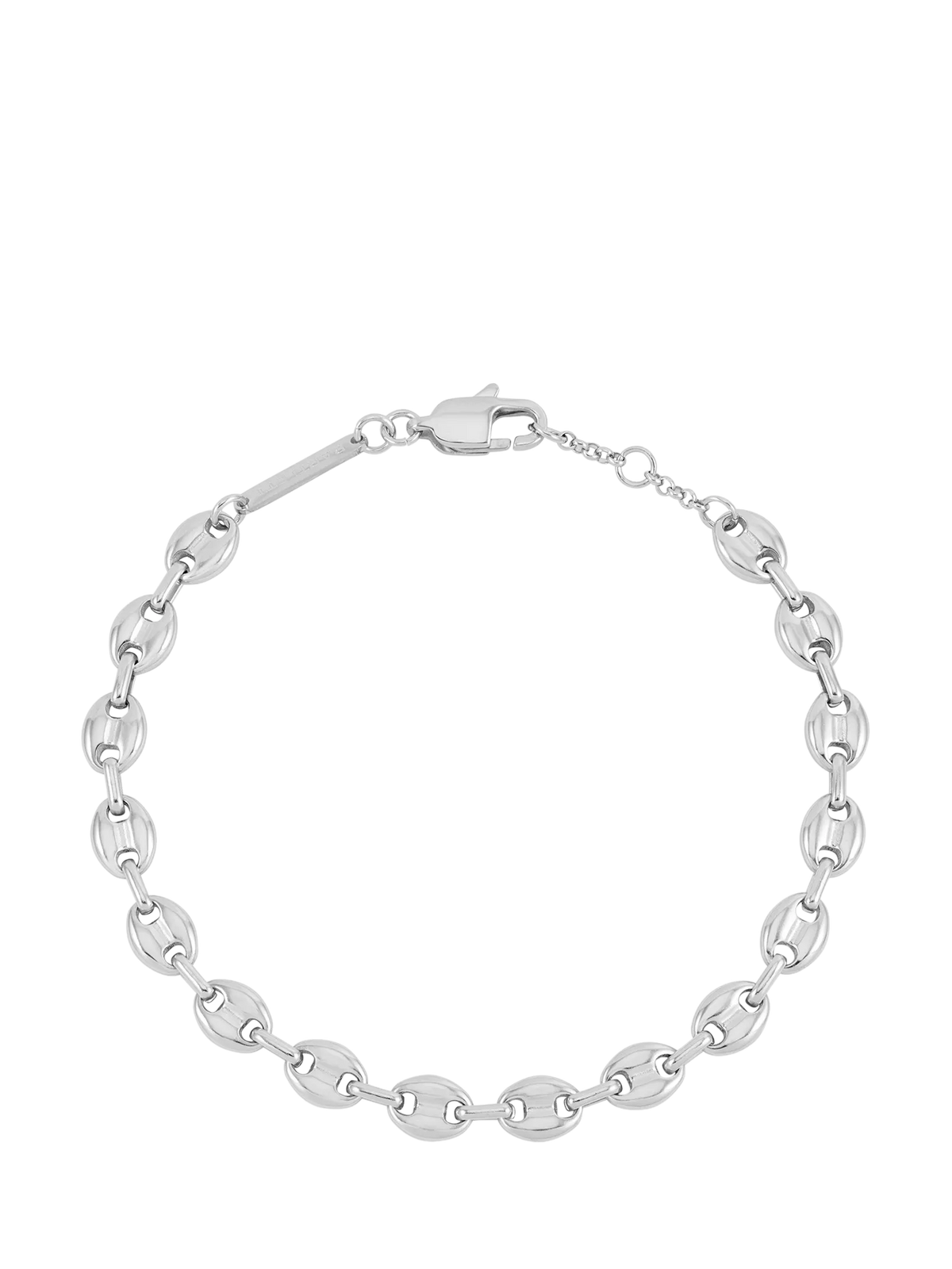 BARTLETT LONDON Mariner chain bracelet in silver tone 19cm, UK version
