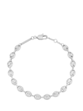 BARTLETT LONDON Mariner chain bracelet in silver tone 19cm, UK version