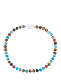 BARTLETT LONDON Gemstone Rondelle Stretch Bracelet Silver, imported from the UK