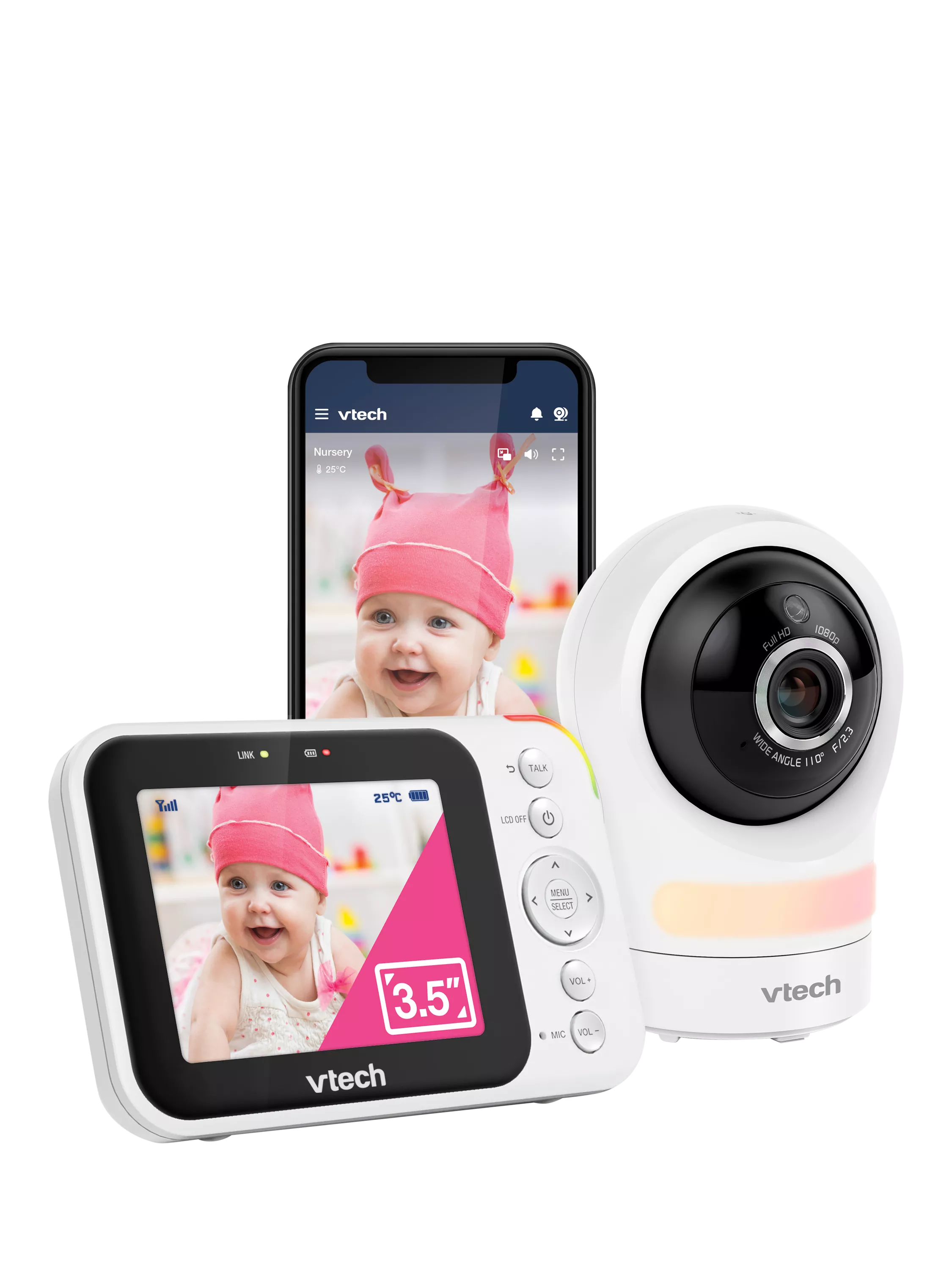 VTech RM4761HD smart Wi-Fi baby monitor, UK version