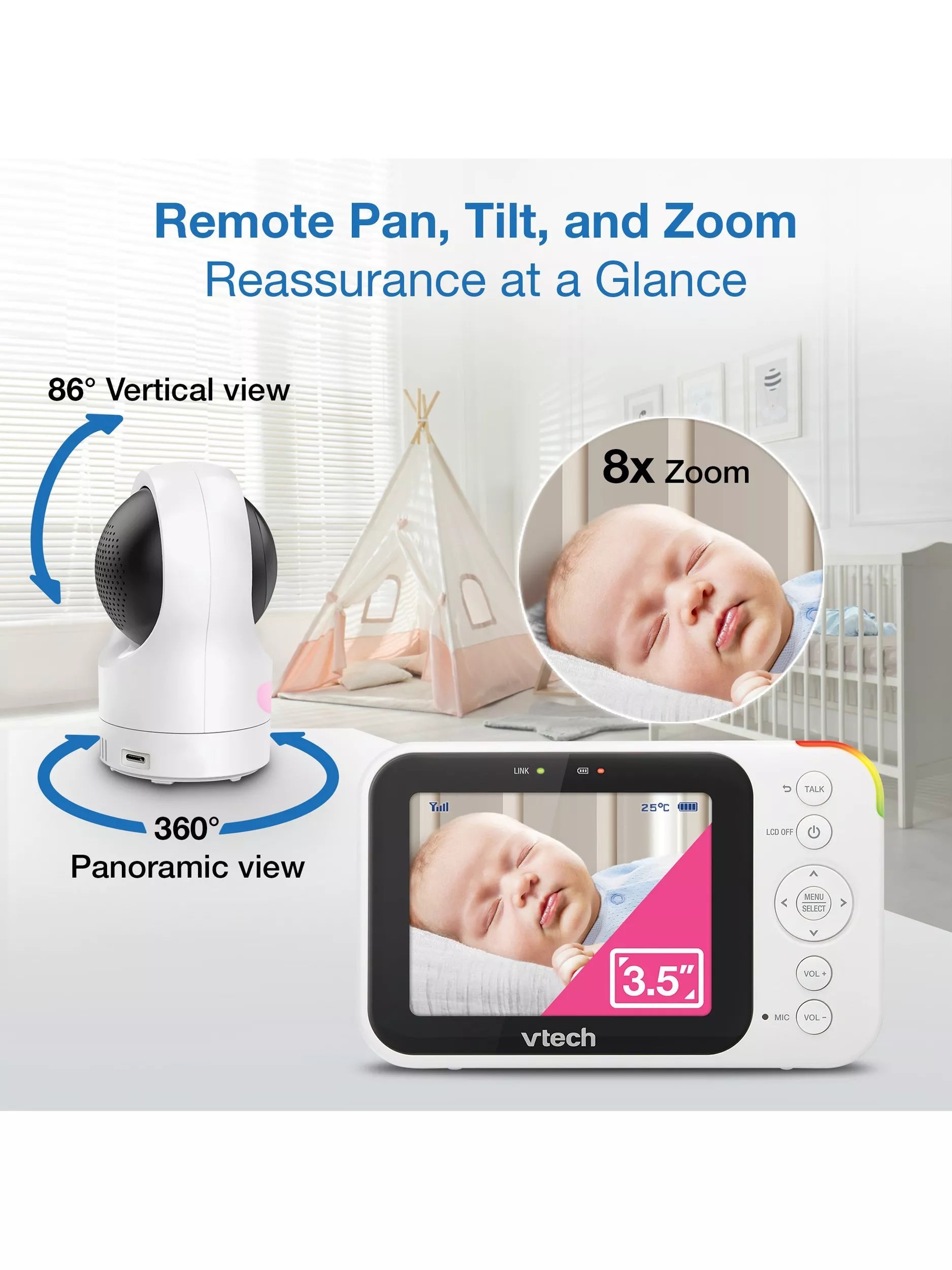 VTech RM4761HD smart Wi-Fi baby monitor, UK version