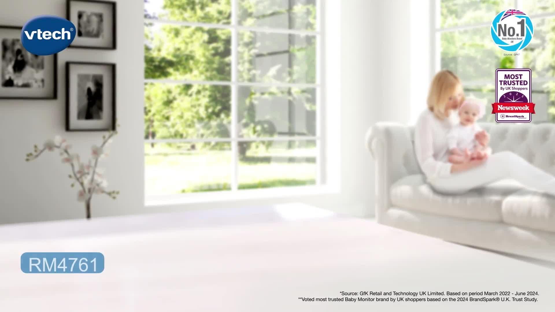 VTech RM4761HD smart Wi-Fi baby monitor, UK version
