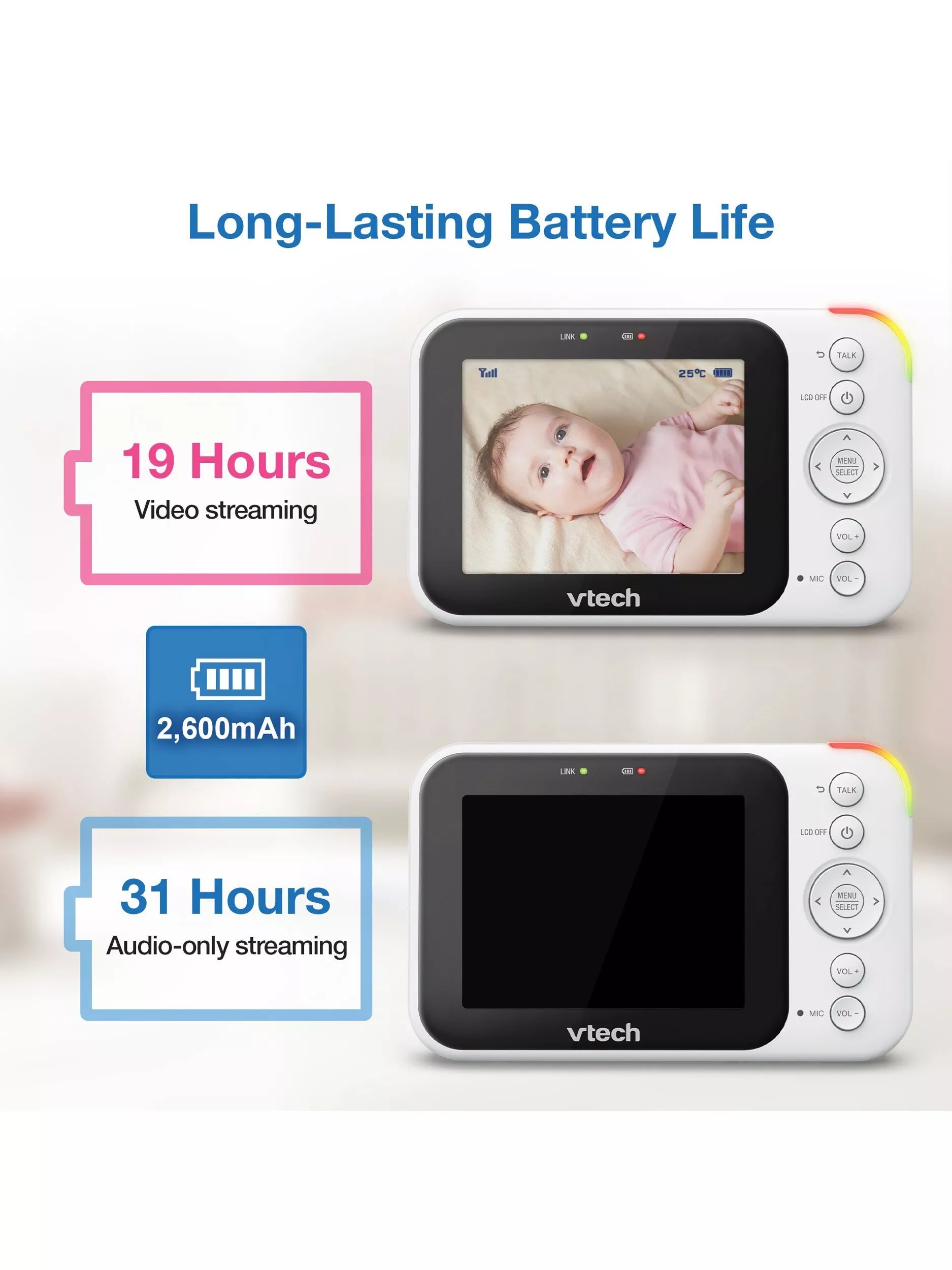 VTech VM4252 video baby monitor 3.5 inch, UK version
