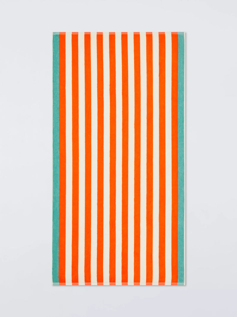 John Lewis Stripe Velour Beach Towel 160 x 86cm