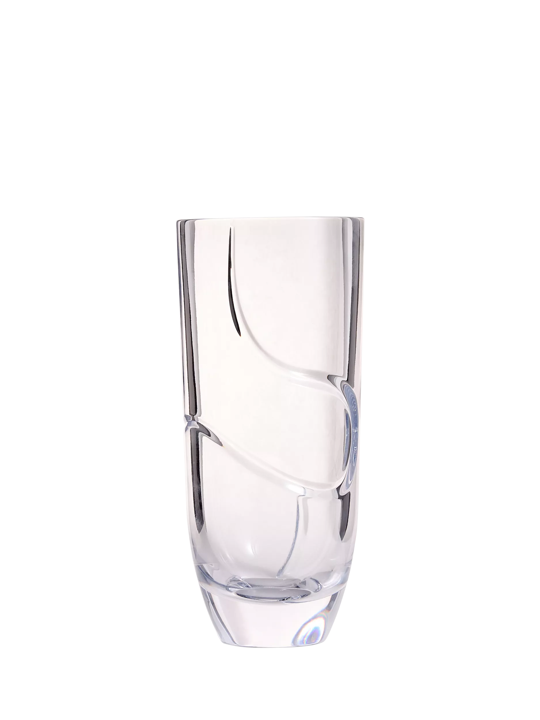 Vera Wang Luxe Graphite Cut Glass Crystal Vase, H21cm, Clear