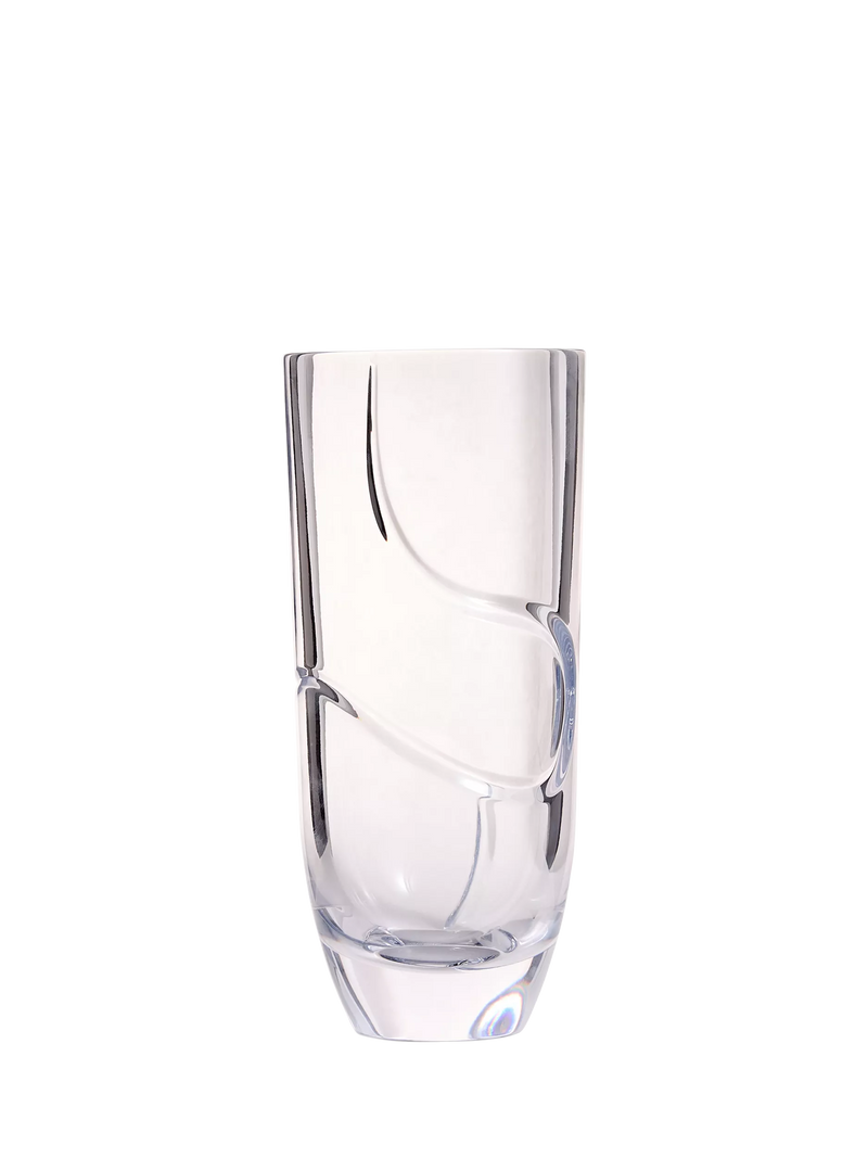 Vera Wang Luxe Graphite Cut Glass Crystal Vase, H21cm, Clear