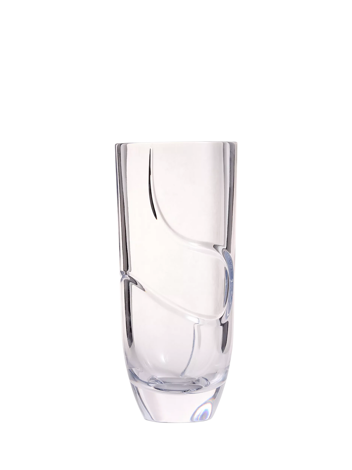 Vera Wang Luxe Graphite Cut Glass Crystal Vase, H21cm, Clear