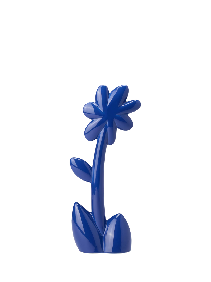 Conran Shop Oddments ceramic flower ornament ink blue, imported from the UK