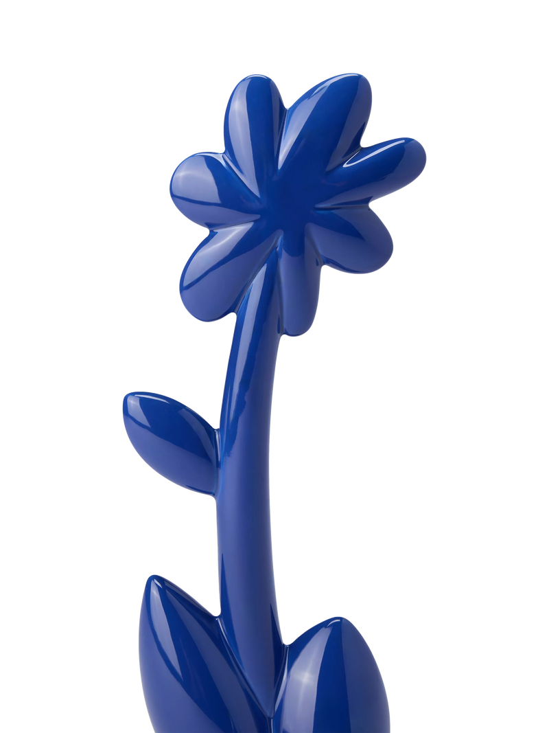 Conran Shop Oddments ceramic flower ornament ink blue, imported from the UK