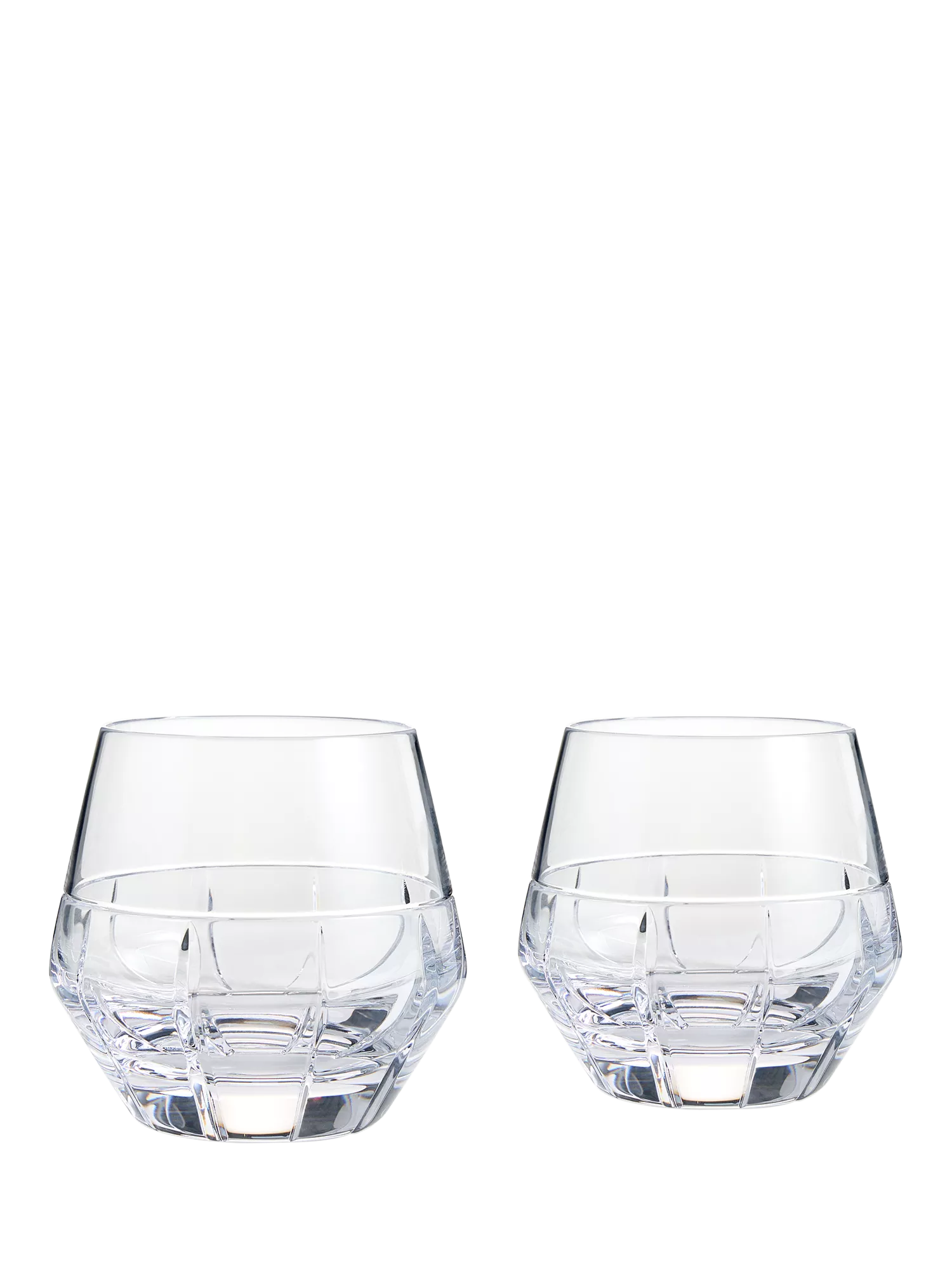 Vera Wang crystal tumblers Luxe Graphite cut glass set of 2 320ml, imported from the UK