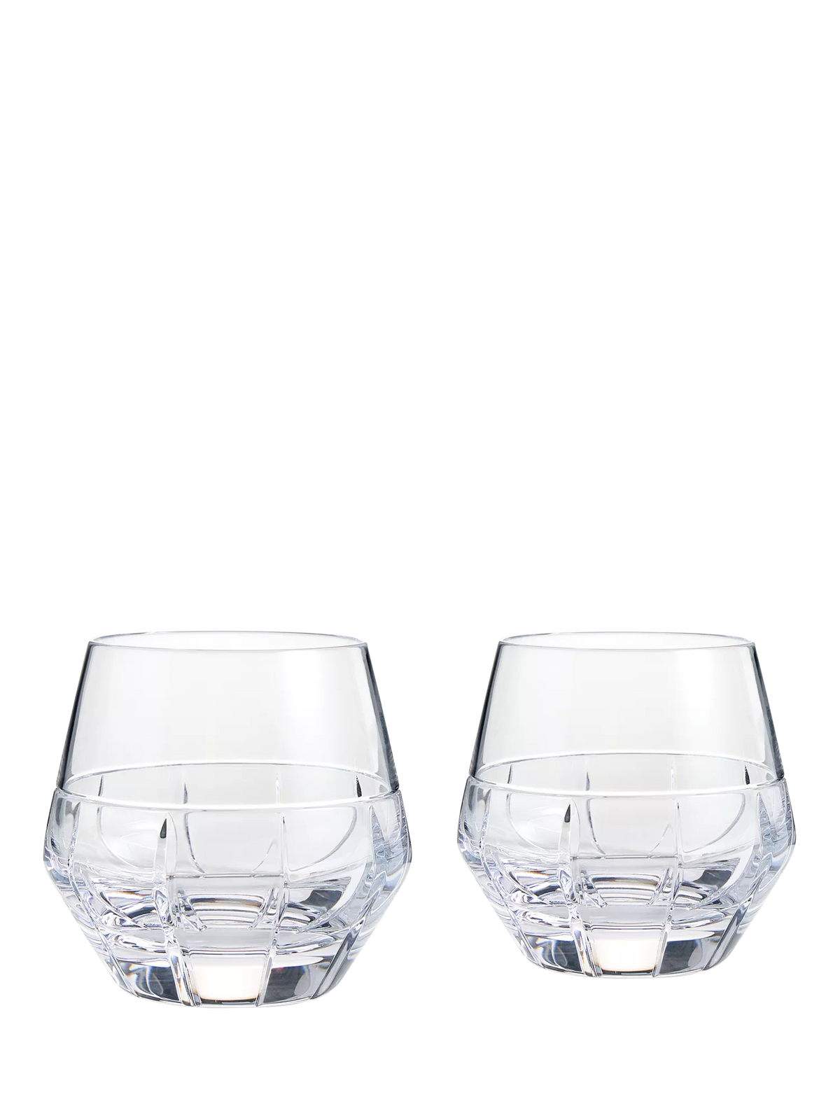 Vera Wang crystal tumblers Luxe Graphite cut glass set of 2 320ml, imported from the UK