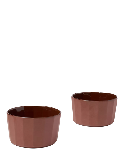 John Lewis The Conran Shop Shapes Porcelain Serving Bowl Set of 2, 10cm, Cacao- Buy online at McGrocer