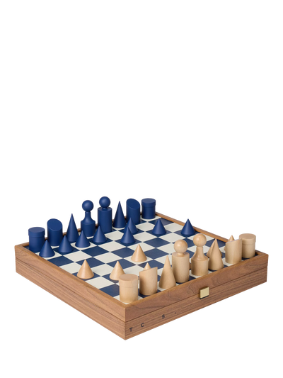 John Lewis The Conran Shop Milos Wooden Chess Set Navy- Buy online at McGrocer