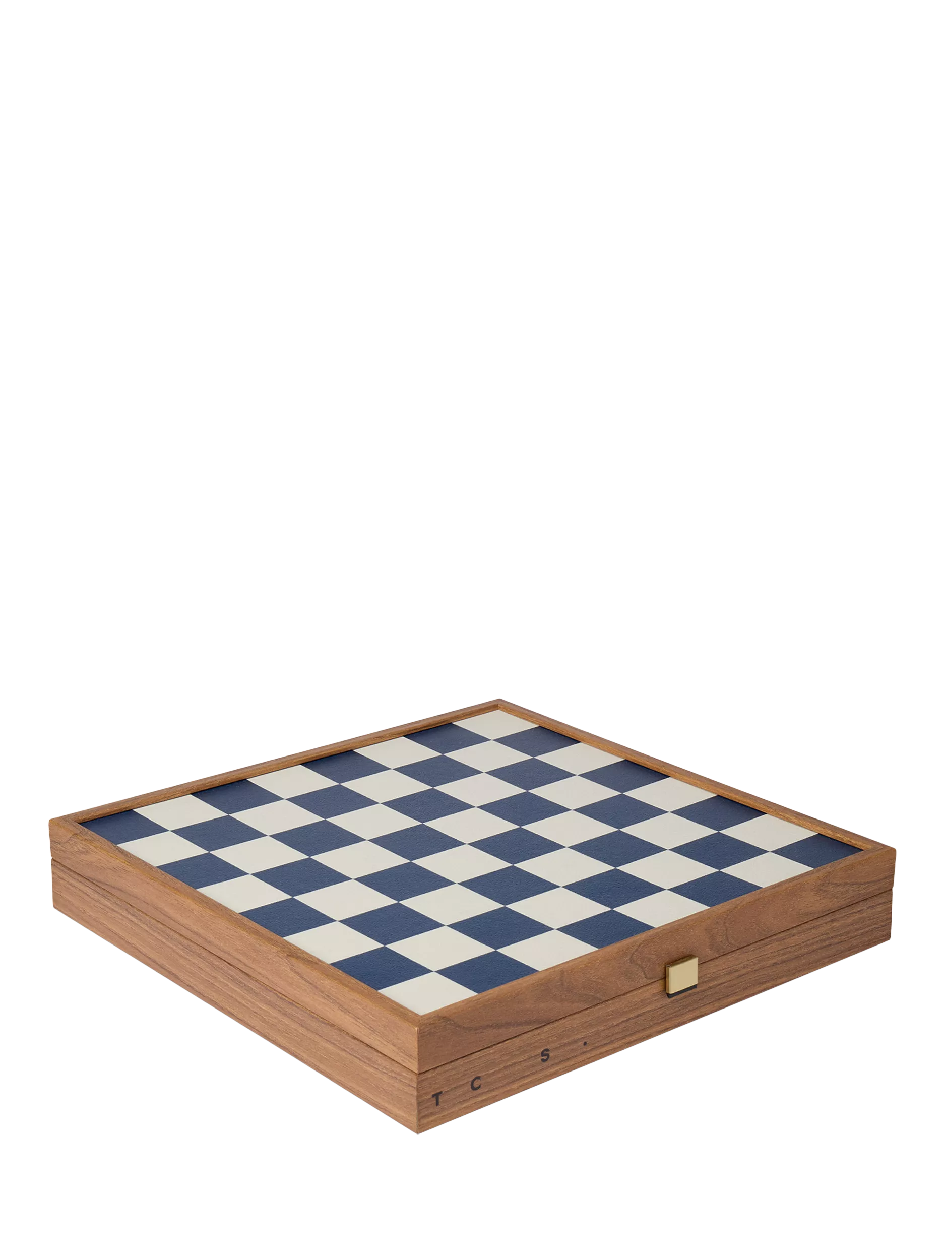 Conran Shop Milos navy wooden chess set, imported from the UK
