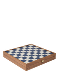 Conran Shop Milos navy wooden chess set, imported from the UK