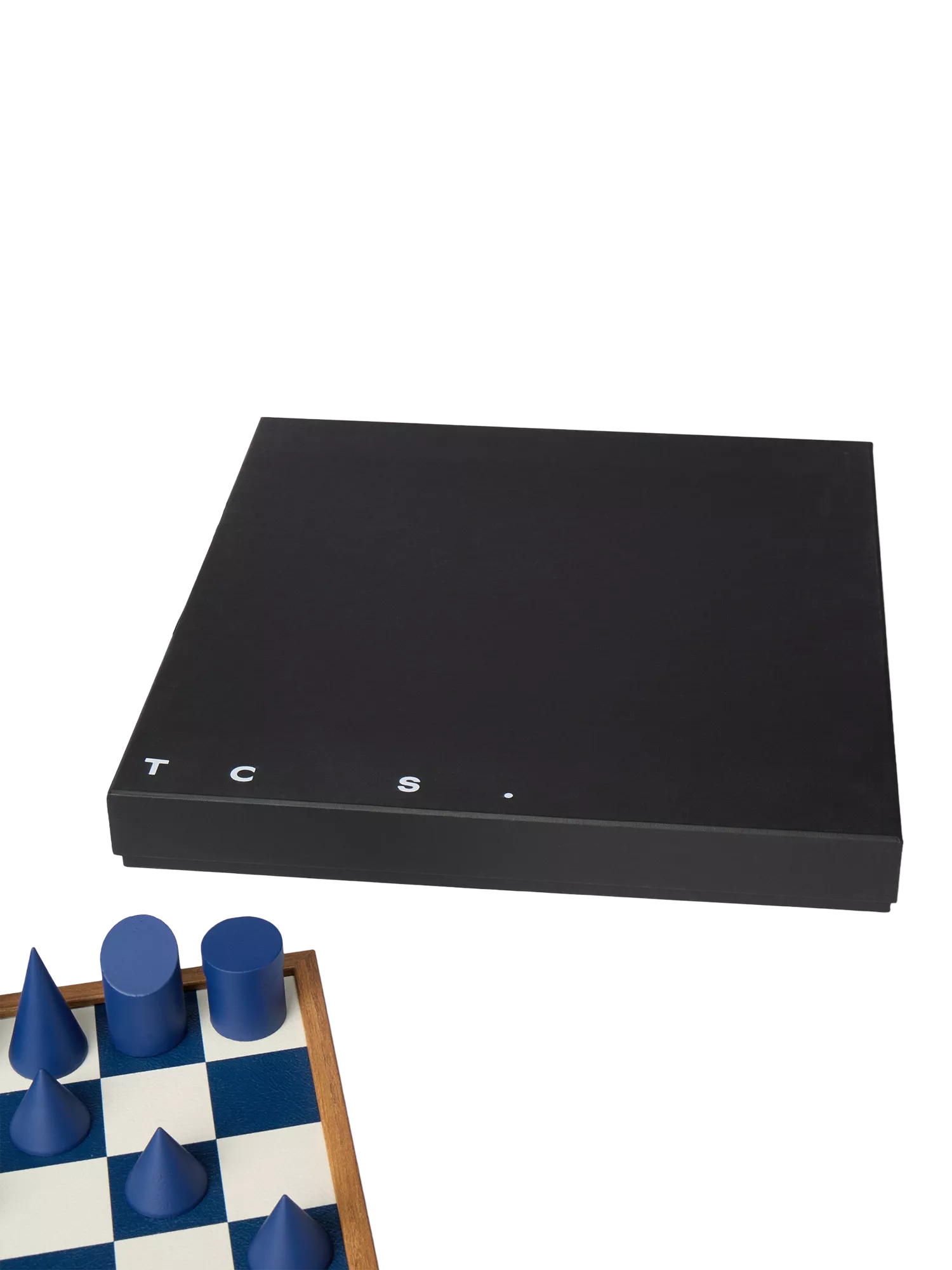 Conran Shop Milos navy wooden chess set, imported from the UK