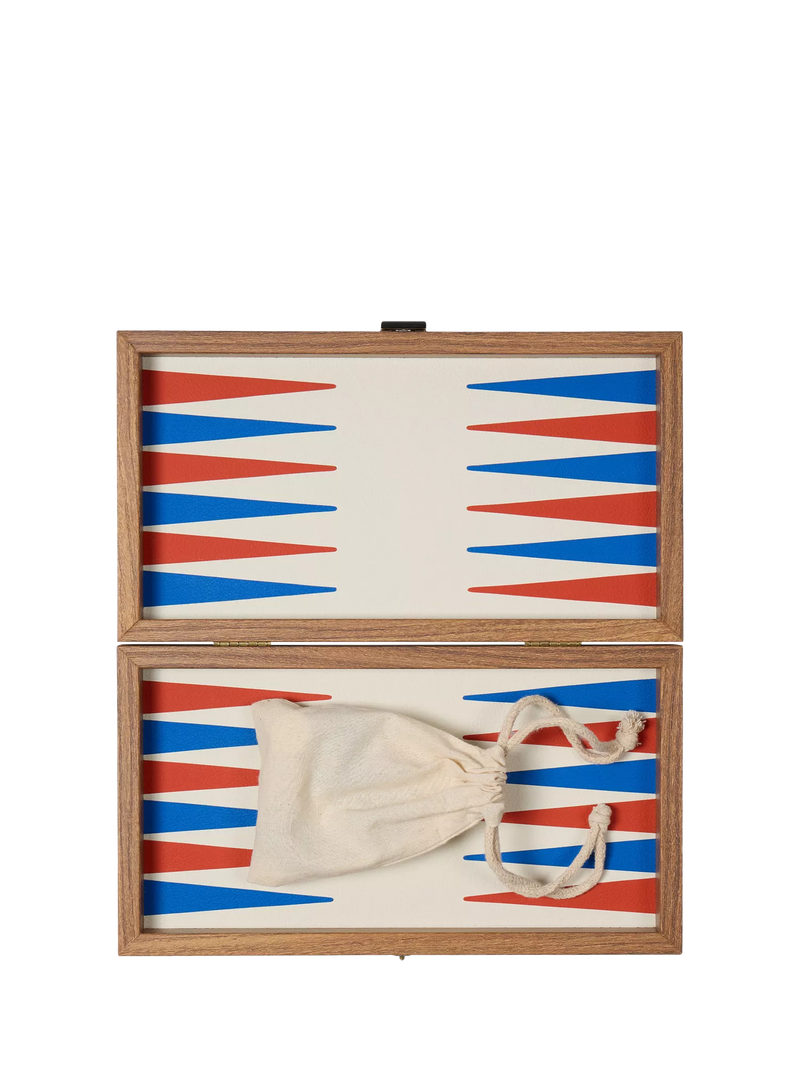 The Conran Shop Milos wooden travel backgammon set, UK version