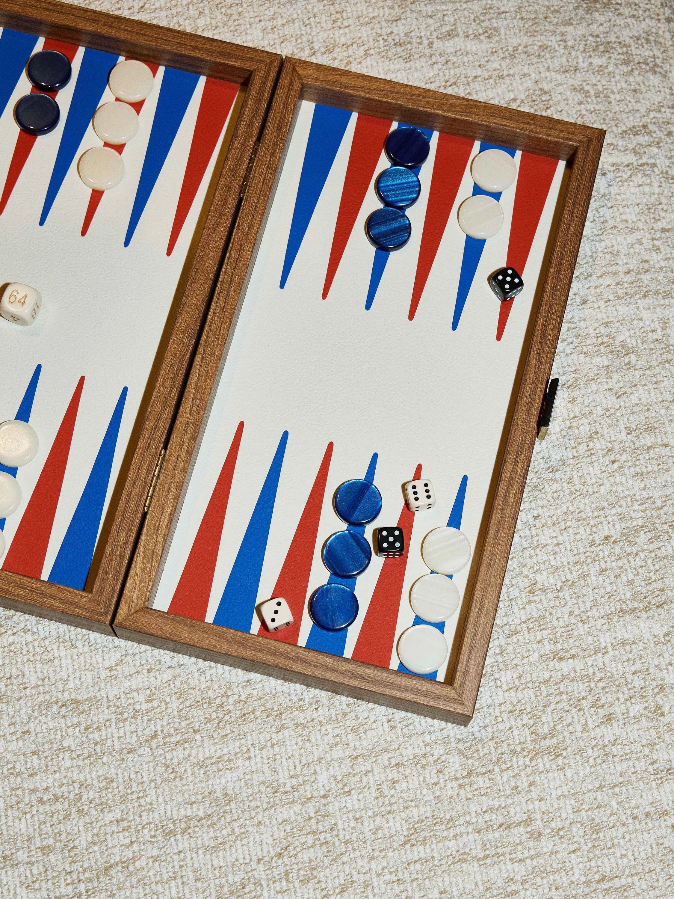 The Conran Shop Milos wooden travel backgammon set, UK version