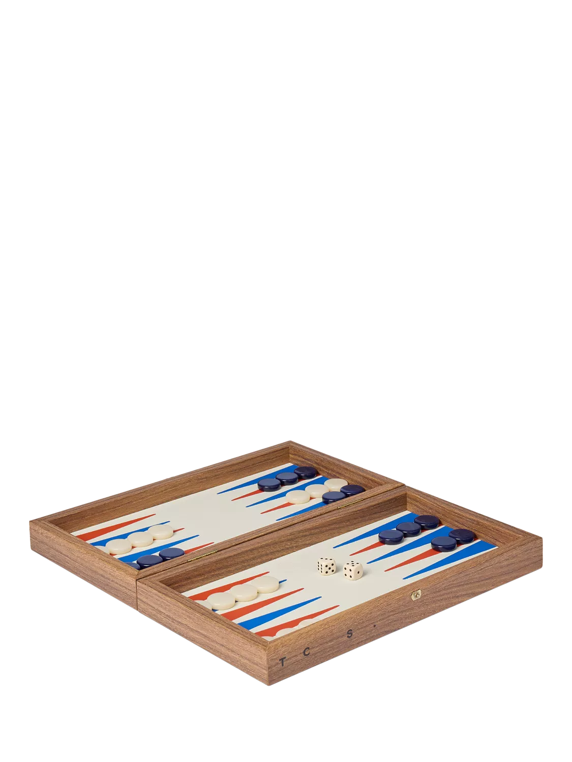 The Conran Shop Milos wooden travel backgammon set, UK version