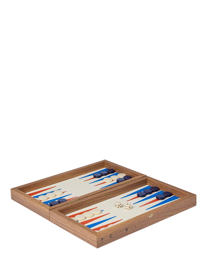 The Conran Shop Milos wooden travel backgammon set, UK version