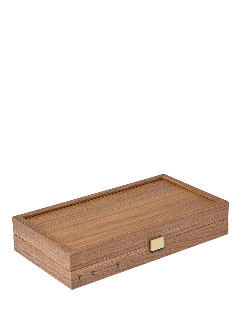 The Conran Shop Milos wooden travel backgammon set, UK version