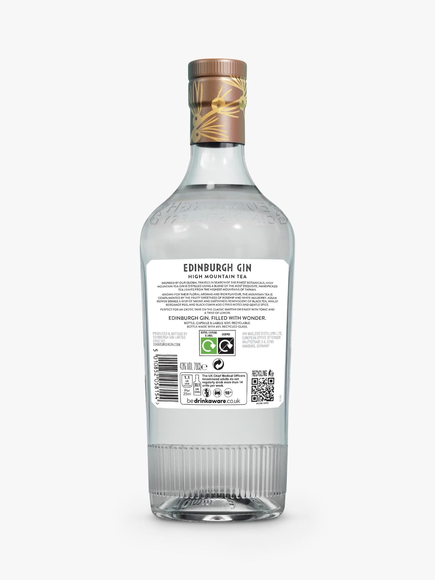 Edinburgh Gin High Mountain Tea gin 70cl (British brand)