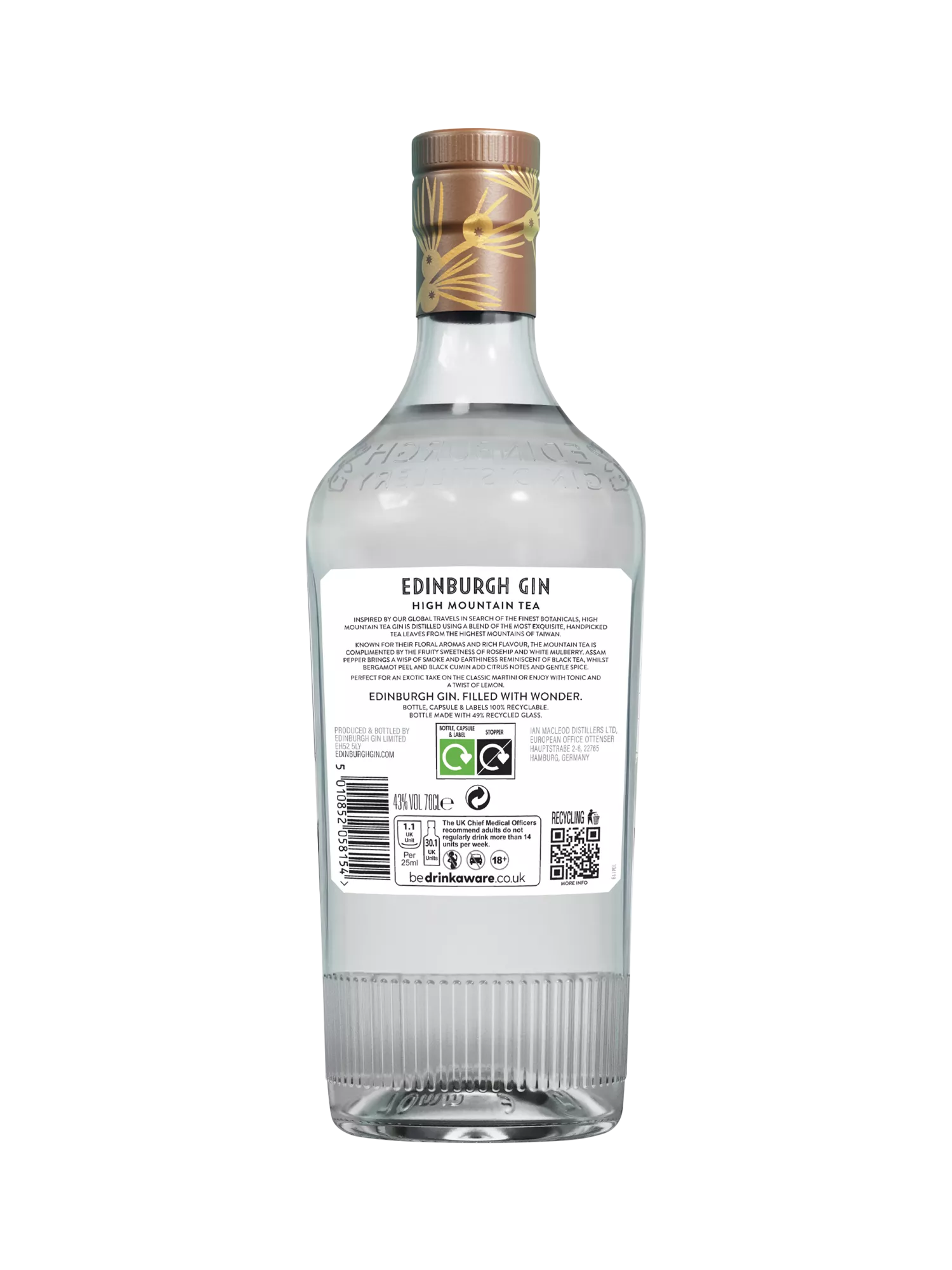 Edinburgh Gin High Mountain Tea gin 70cl (British brand)