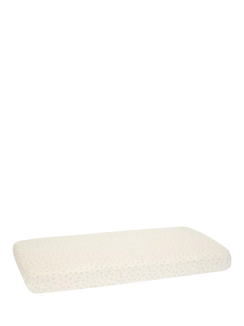 Little Dutch fitted cotbed sheet blueberry leaves 70x150cm - British product