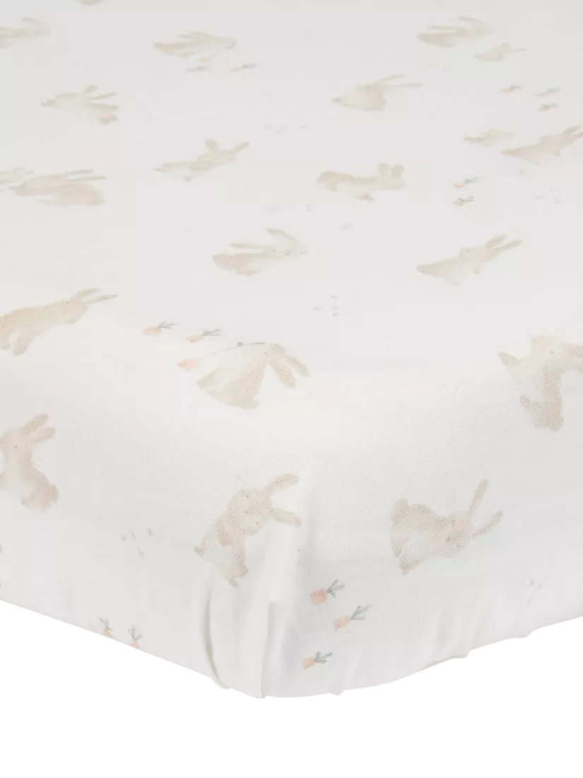 Little Dutch baby bunnies organic cotbed sheet, imported from the UK