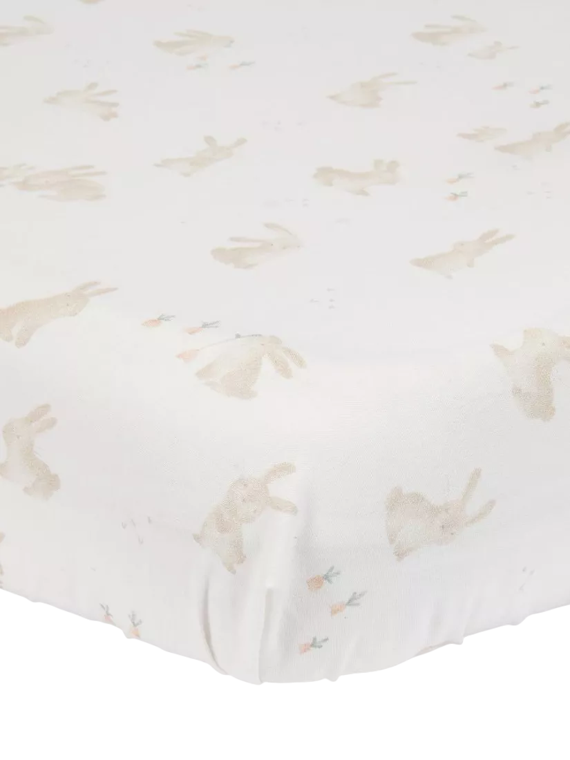 Little Dutch baby bunny cot sheet 60x120cm, UK version