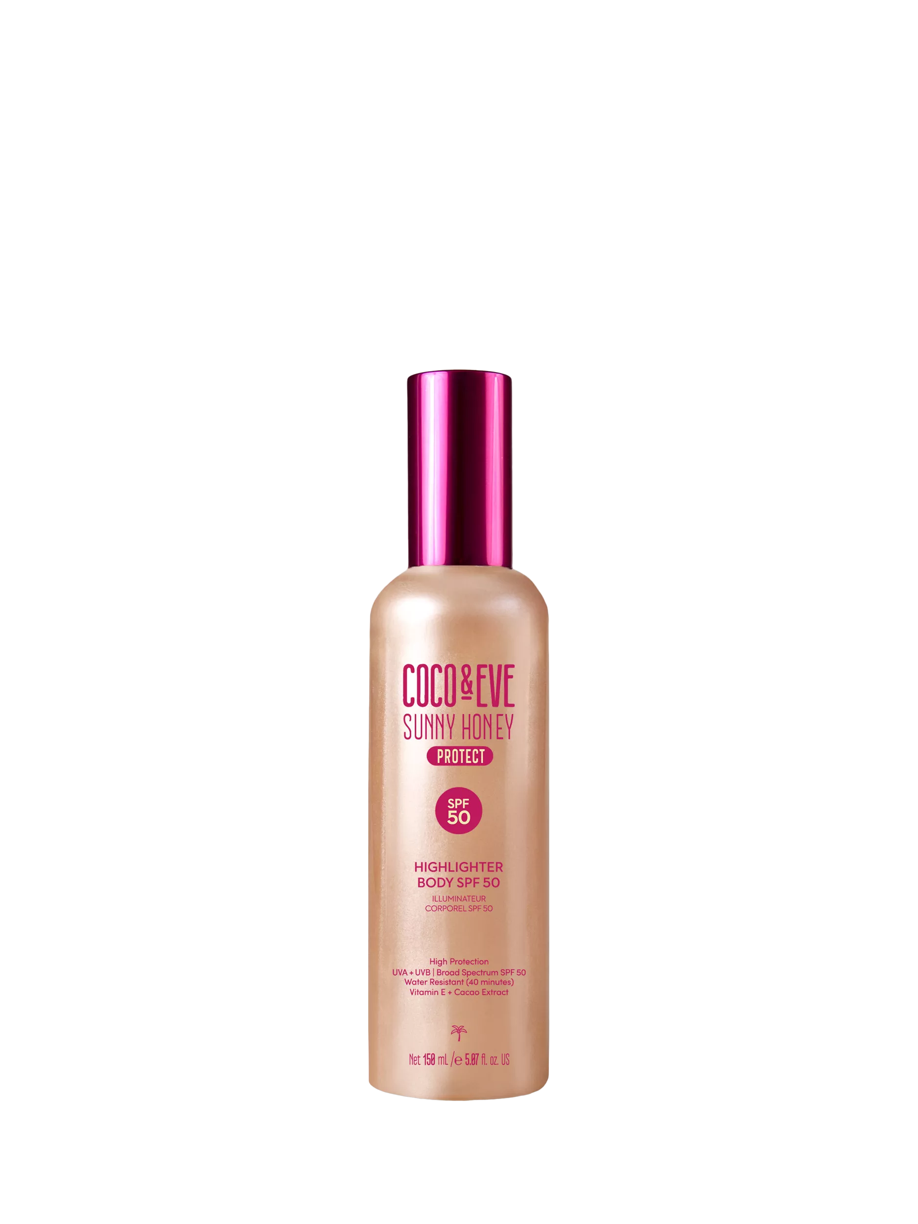Coco & Eve highlighter body SPF 50 150ml (British brand)