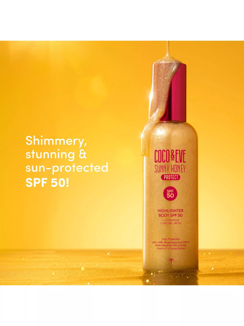 Coco & Eve highlighter body SPF 50 150ml (British brand)