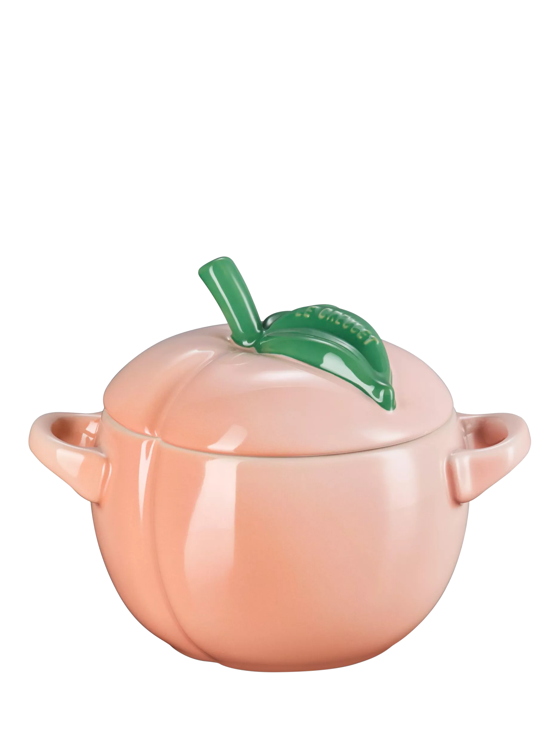 Le Creuset stoneware petite casserole peach 580ml, imported from the UK