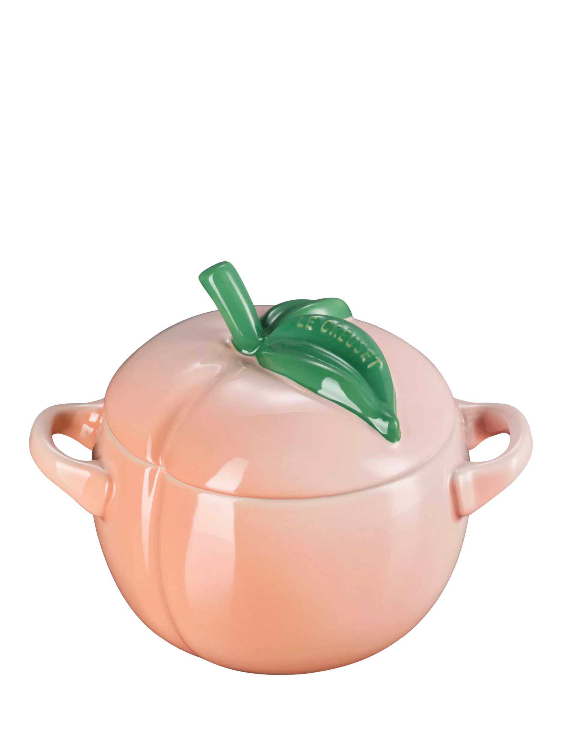 Le Creuset stoneware petite casserole peach 580ml, imported from the UK