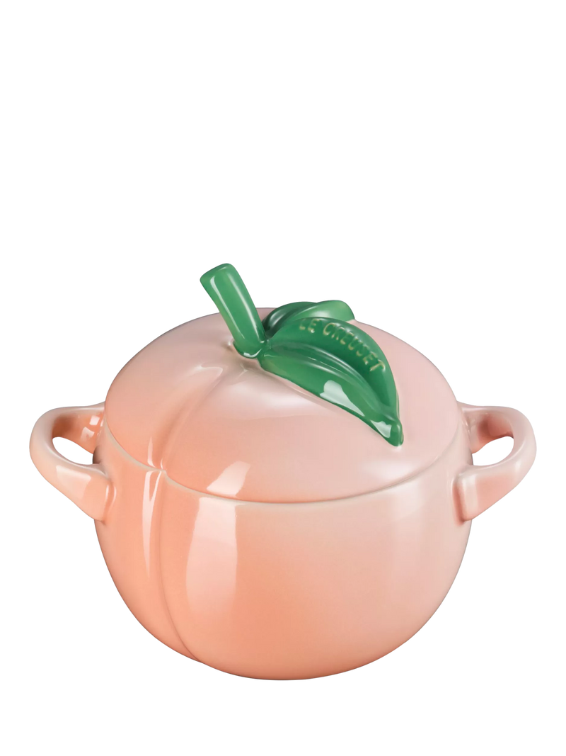 Le Creuset stoneware petite casserole peach 580ml, imported from the UK