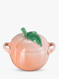 Le Creuset stoneware petite casserole peach 580ml, imported from the UK